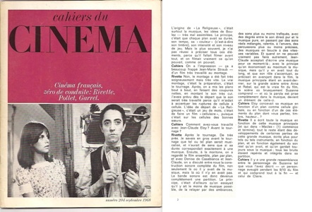 1968 Les Cahiers du Cinema