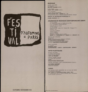 1974 Festival d'Automne
